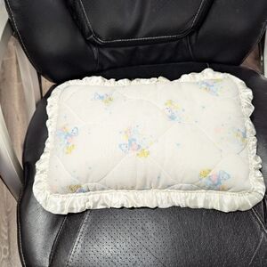 COPY - Vintage quilted polyester with satin fringe and back pillow. For Baby or…
